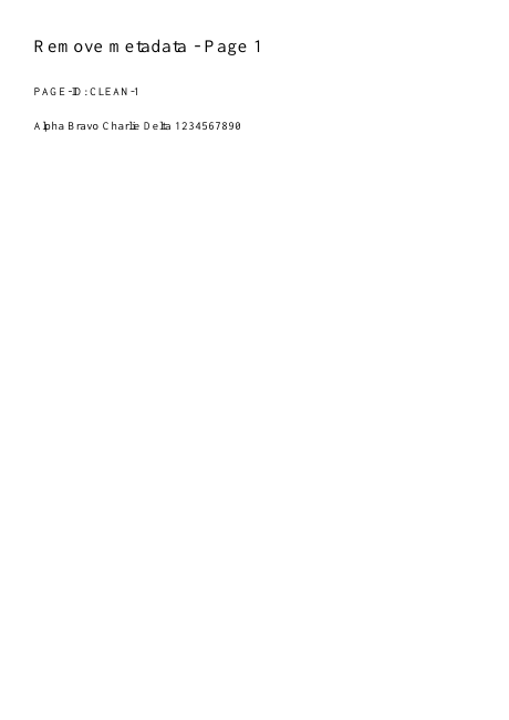 First page of the exact synthetic input
