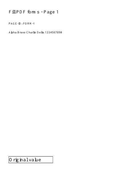 First page of the exact synthetic input