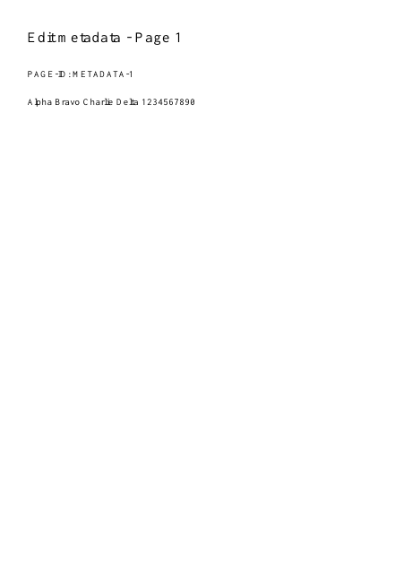 First page of the exact synthetic input