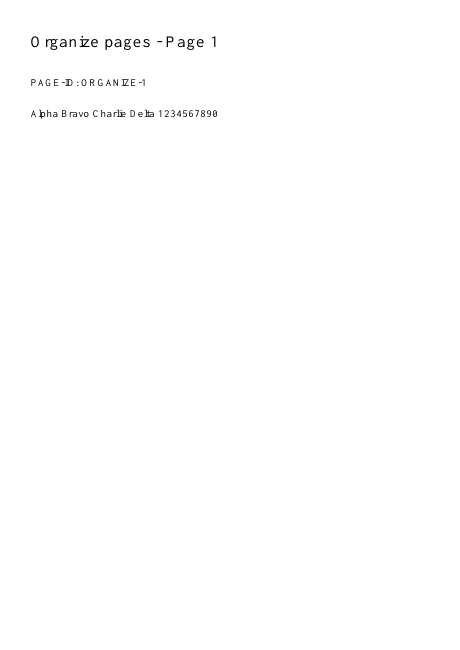 First page of the exact synthetic input