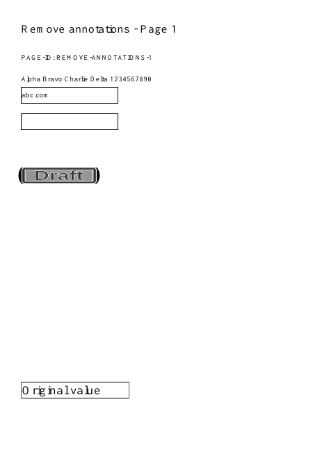 First page of the exact synthetic input